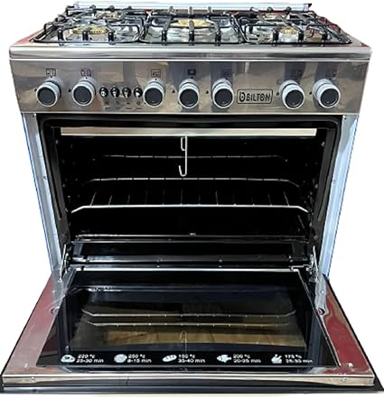 Belton 5-burner cooker 60*80 cm without fan - black stainless steel