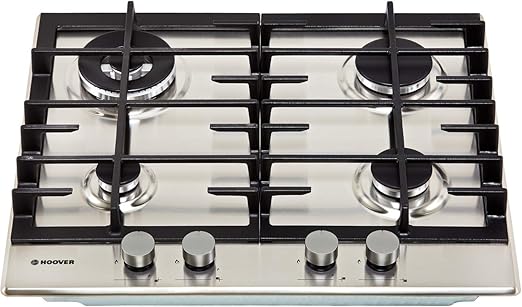Hoover Built-in Hob 60x60, 4 Gas Burners - Stainless Steel Hoover Built-in Hob 60x60, 4 Gas Burners, HHW6LCXEGY - Stainless Steel