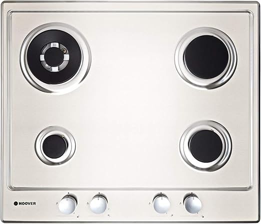 Hoover Built-in Hob 60x60, 4 Gas Burners - Stainless Steel Hoover Built-in Hob 60x60, 4 Gas Burners, HHW6LCXEGY - Stainless Steel