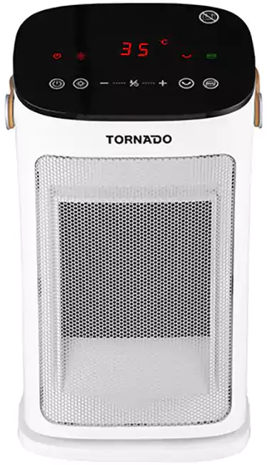 Tornado Ceramic Heater, 2000 Watts, 12 M² - White.