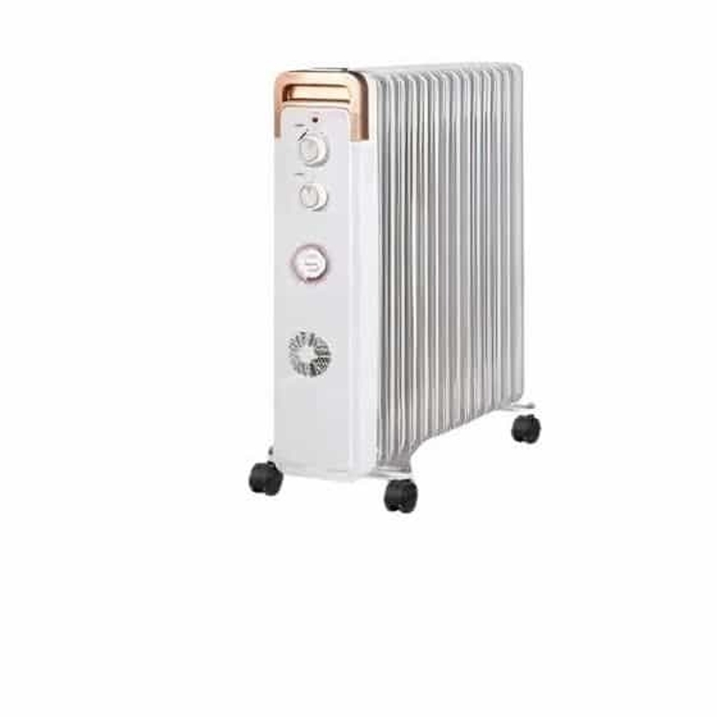 Raslan Oil Heater with Fan and Timer, 2600 Watts, 11 Fins.