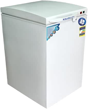 ديب فريزر افقي الاسكا قلب استانلس 135 لتر لون - فضي