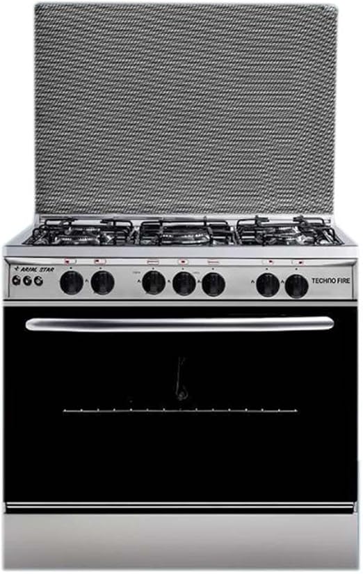 Techno Fire Gas Cooker 80*60 cm 5 Burners - Stainless Techno Fire Gas Cooker 80 cm TF-15-S - Stainless