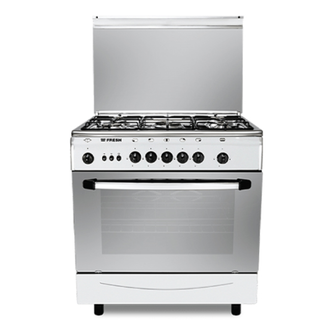 Fresh Forno Metallic Gas Cooker 5 Burners 55 * 80 cm Fan