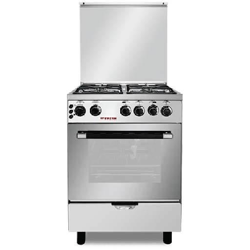[YL-153] Fresh Rainbow Gas Cooker , 60CM , 4 Burners - Silver