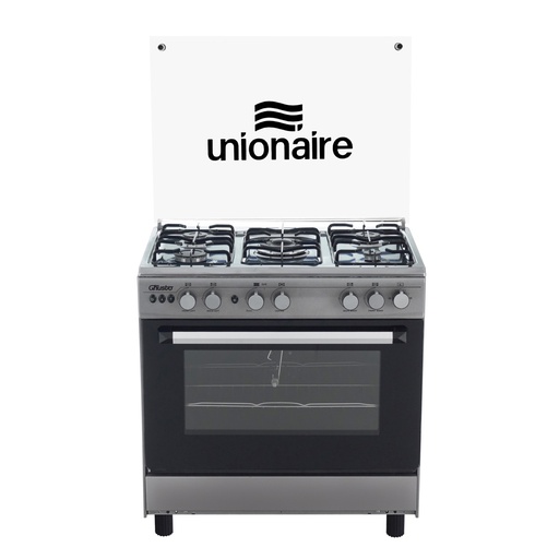 [YL-158] Unionaire Ghusto Gas Cooker, 5 Burners, C68SVM-DC-443-F-2W-GU-AL - Silver